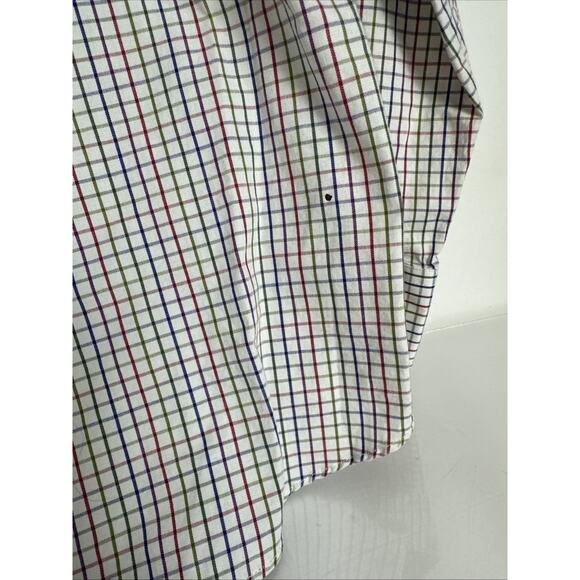 Alan Flusser Multicolor Plaid Long Sleeve Button Up 100% Cotton Size XL - Picture 3 of 10